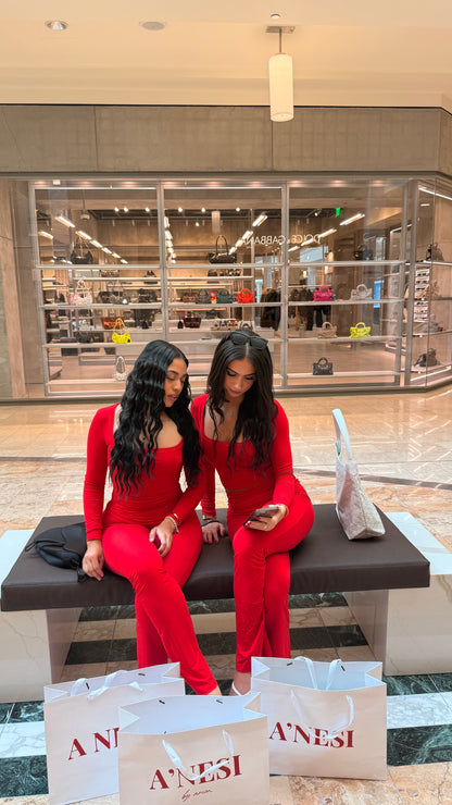 Comfort Me Foldover Lounge 3 Pc Sets "Classy Red"