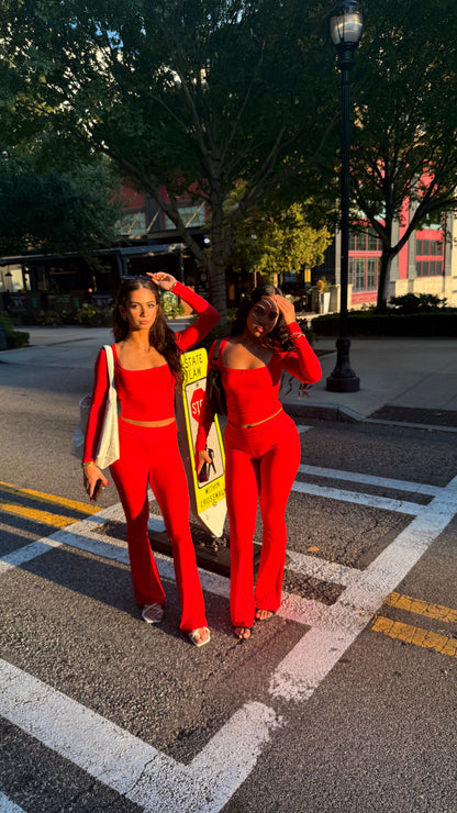 Comfort Me Foldover Lounge 3 Pc Sets "Classy Red"