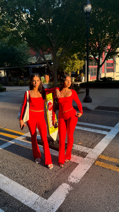 Comfort Me Foldover Lounge 3 Pc Sets "Classy Red"