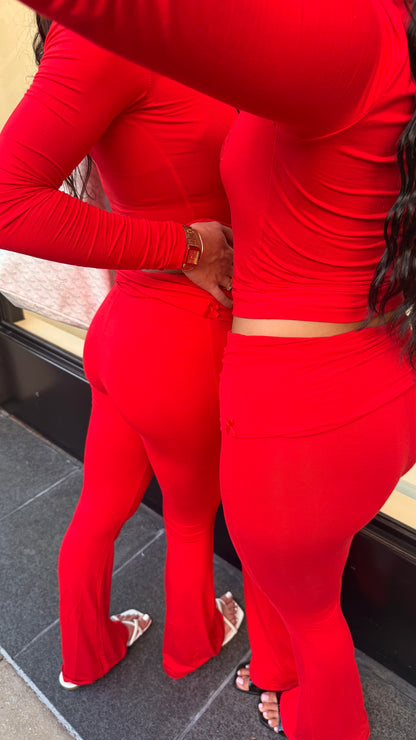 Comfort Me Foldover Lounge 3 Pc Sets "Classy Red"